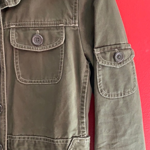 J. Crew Utility Jacket- Army Green Cotton Sz S - Picture 5 of 12